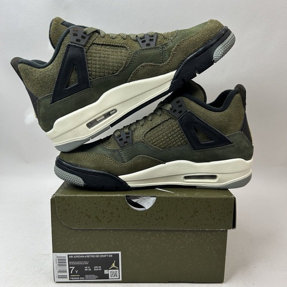 Nike Shoes Air Jordan Retro 4 SE Craft “Medium Olive” 2024 - Picture 3 of 5